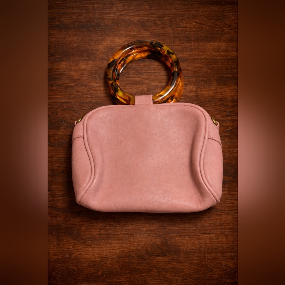 Anthropologie Tortoise Shell Handle Bag (Missing Crossbody Strap) - Picture 2 of 3